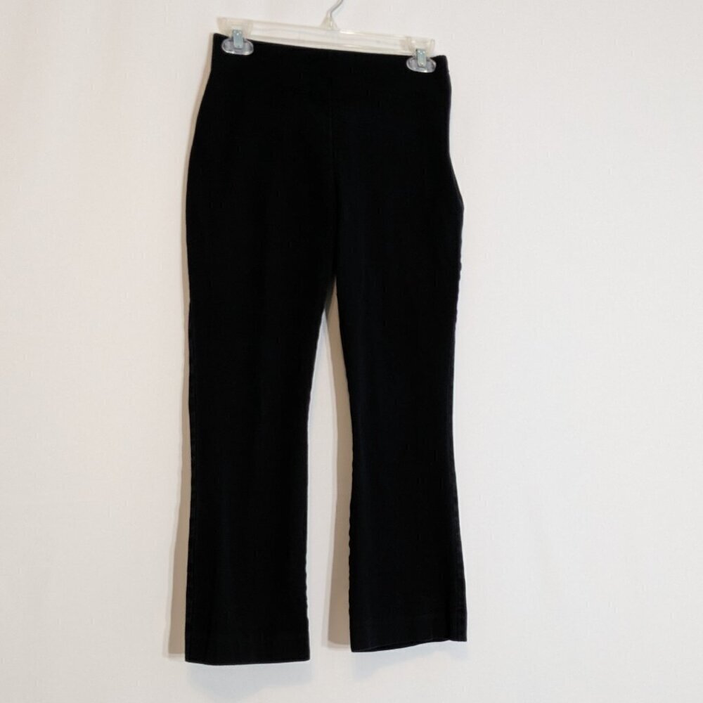 A NEW DAY Black Mid-Rise Stretch Ankle Pants w Side Zipper; Size 2